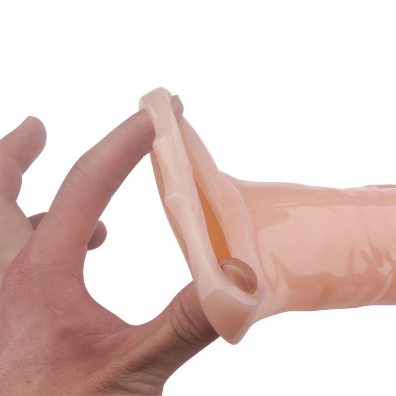 XXL 28cm Penishülle für Männer Penisvergrößerung Produkt Extender Hülle Silikon Sex Werkzeug Spielzeug Capa Peniana Dildo Hombre Funda Big Pene