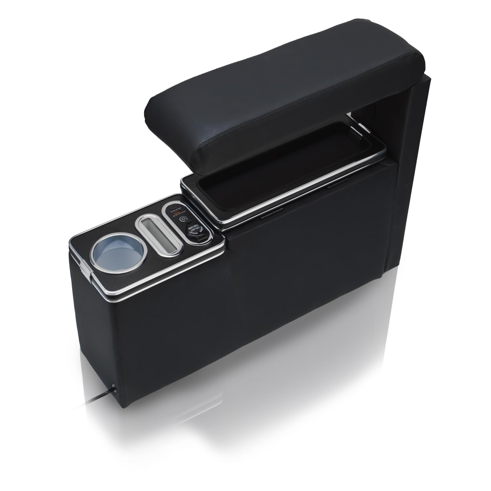 

CRAFTWORKS Вместимая центральная консоль для Toyota и Justy серии 900 и поздняя внутренняя зарядная коробка, подлокотник, консоль, светодиодная подсветка, Thor, Tank, (Ранние модели) чёрный