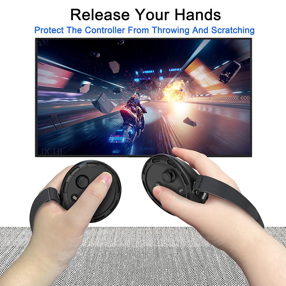 1 Pair For Meta Quest 3/3S Handle Controller Cover VR Hand Grip Case Easy to Replace Battery