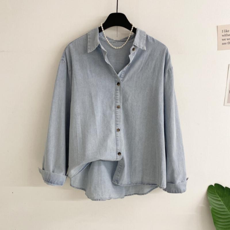 Honey J Loose Fit Denim Shirt 3colors