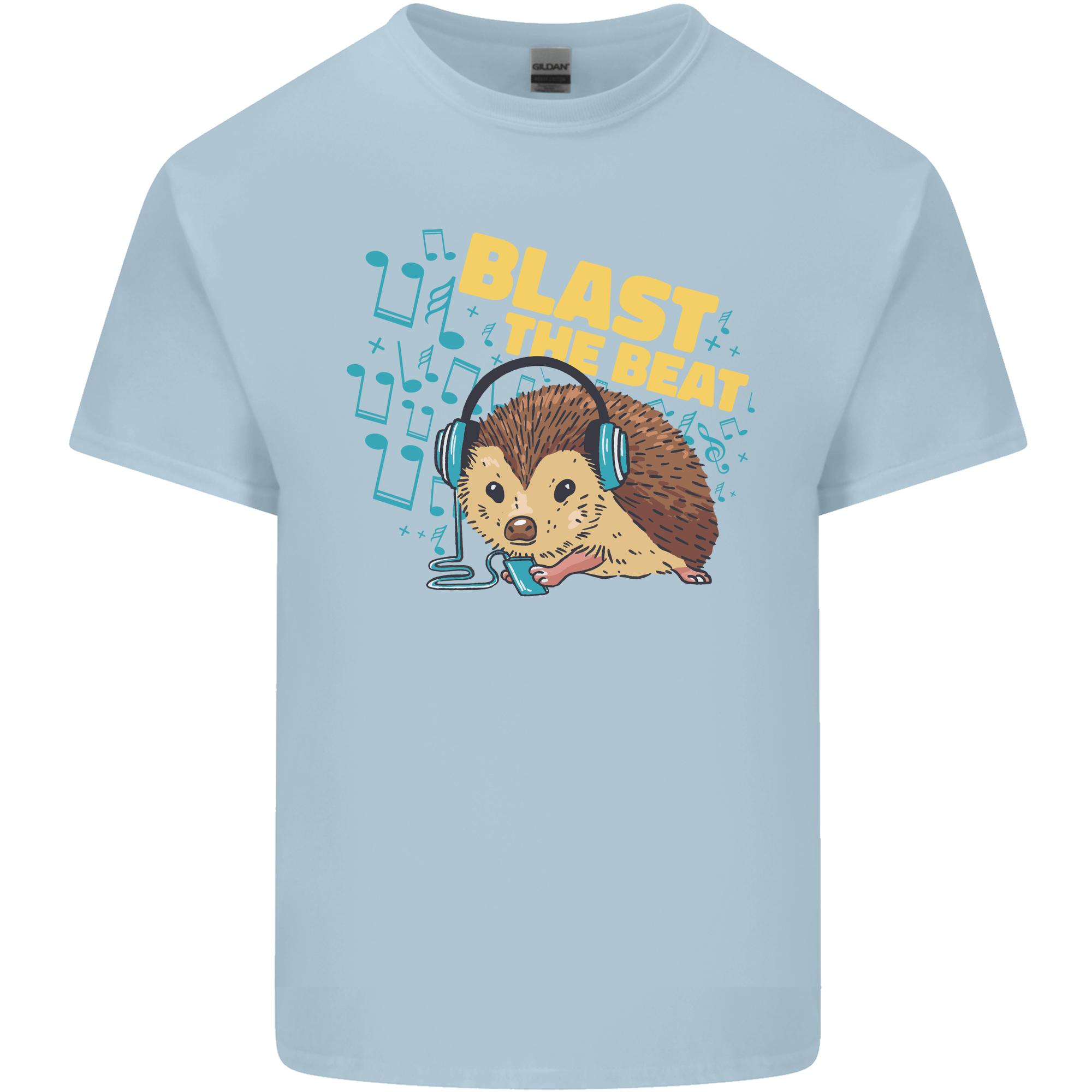 A DJ Hedgehog Headphones Pop Music Unisexs Light Cotton TShirt S