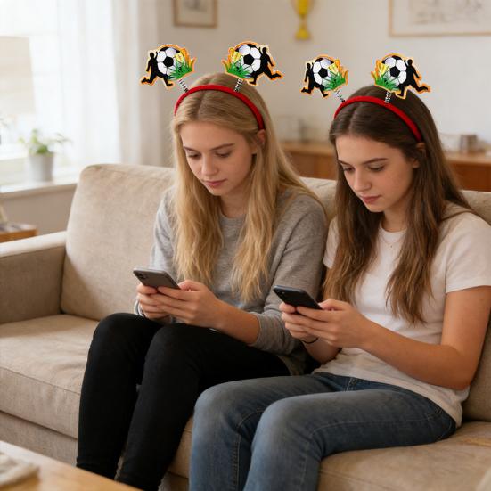 Football Headband Soft Lightweight Stretchy Fit Hair Hoop Football Match Cheering Props Game