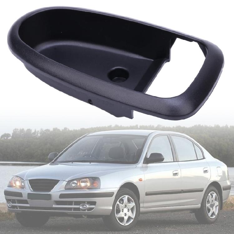 Recessed Interior Door Handle Surround Trim, Black Engineering Plastic for Worn or Damaged Frame Replacement Task 82611-2D000 82621-2D000