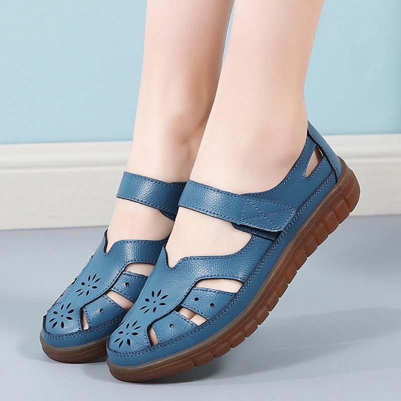 Women Sandals Summer Ladies Girls Comfortable Ankle Hollow Round Toe Sandals Woman Soft Beach Sole Female Shoes for Women