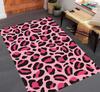Golden Diamond Dot Print Bottom Bottom Dot Floral Pattern Craft Golden Diamond Velvet Pink Leopard Print Carpet Large Area Rug