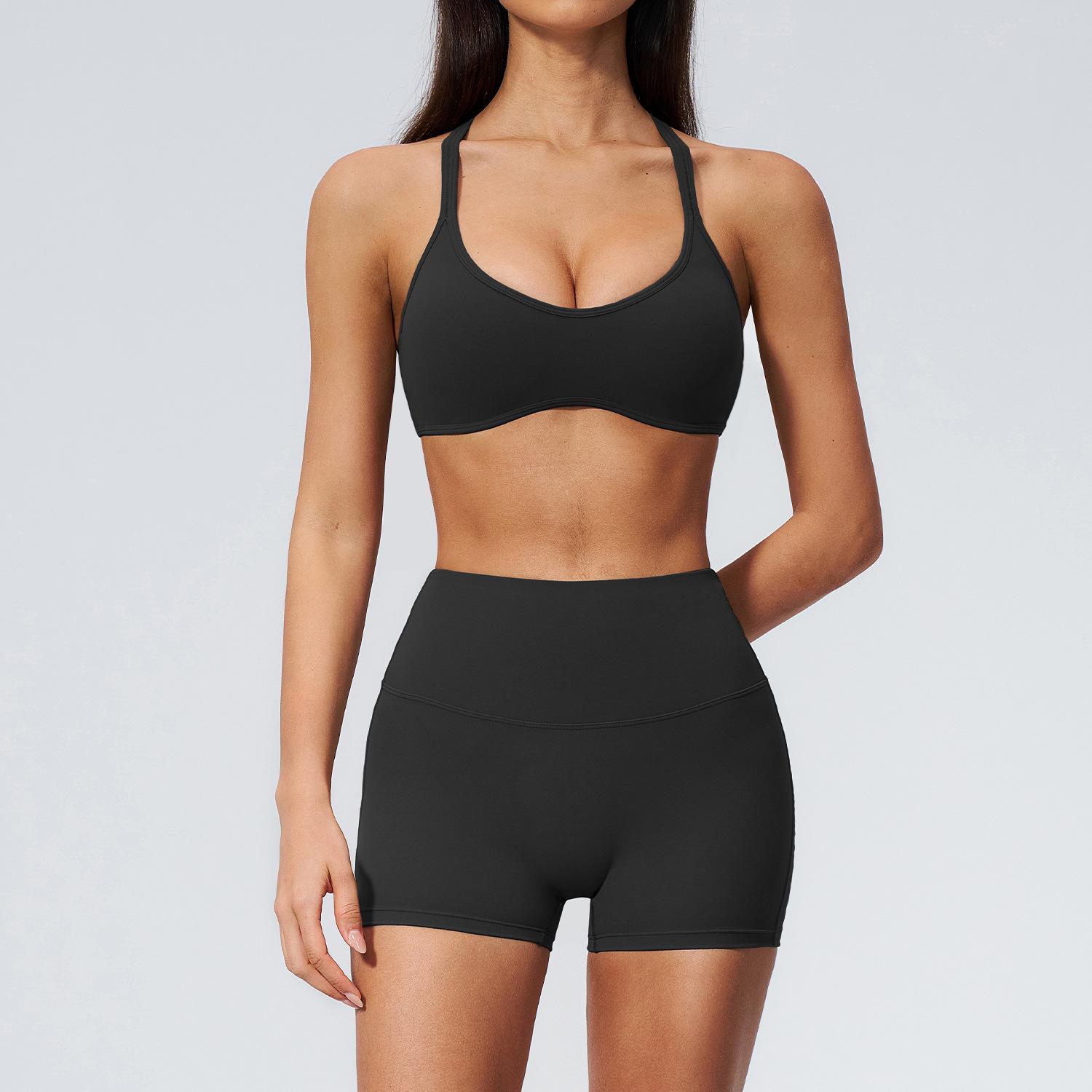 Women s Cross-Border Fitness Wear Set: High Waist Tummy Control Quick Dry Yoga Suit in Butter Fabric Extra Large
