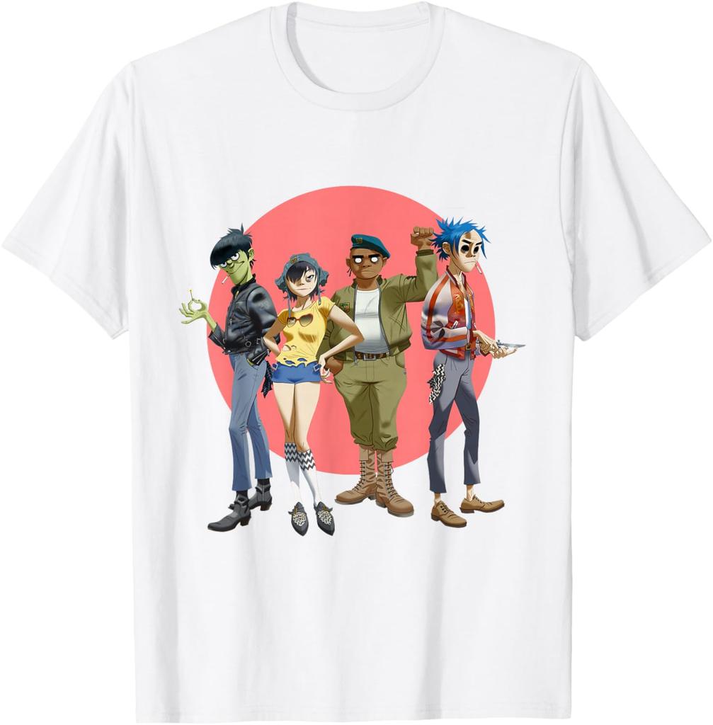 2026 Gorillaz Group TShirt Unisexs and Womens Cotton Summer Clothes Hip Hop Fashion Short Sleeve Tshirt Streetwear Fan Gifts