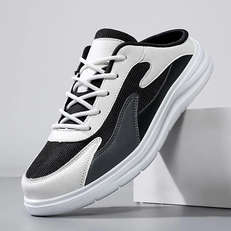 Fashion Half Sandals Man Mules Rubber Shoes Comfortable Pvc Low Price 2025 Fashion High Quality Adult Y2k Elegant Style Slippers for Men