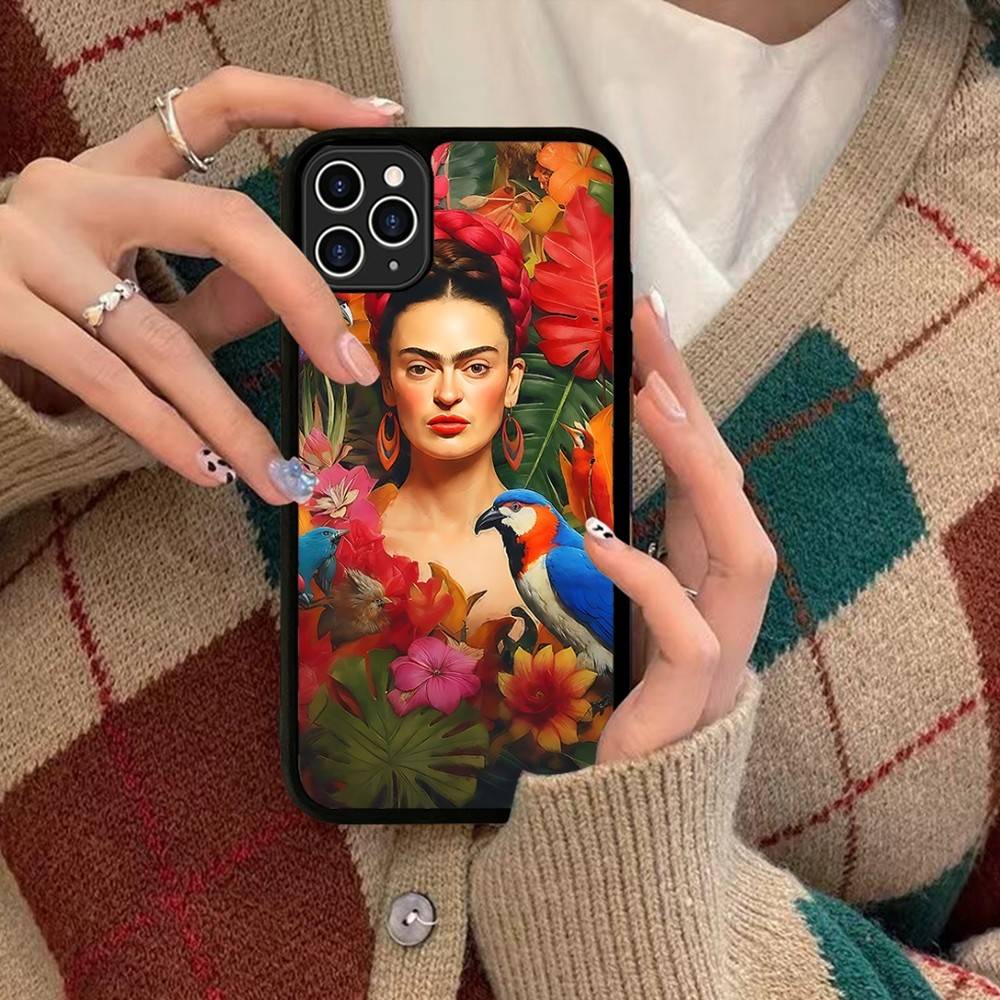 

Fashion F-Frida K-KahlosS For IPhone 17 16 15 14 13 12 11 Mini Pro Max Plus PC+TPU Back Phone Cover iPhone 16pro max