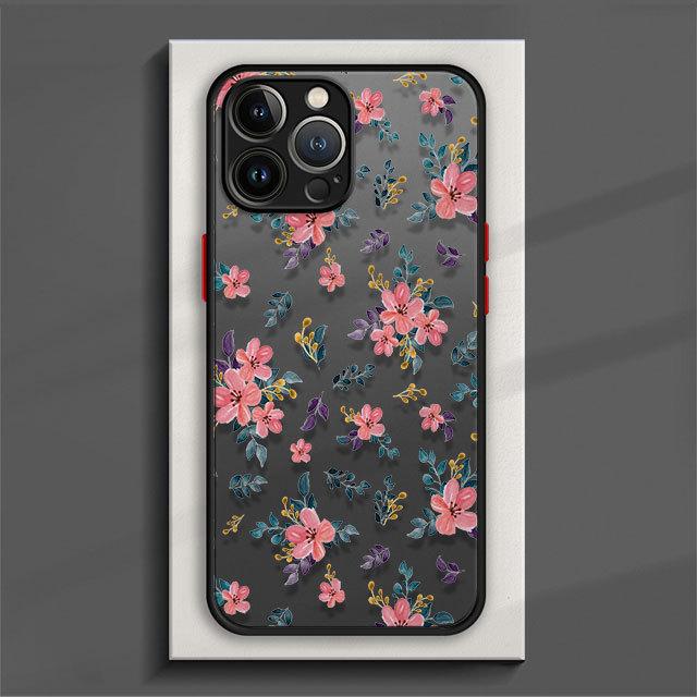 

Матовый чехол для телефона Samsung Galaxy S23 S22 S21 S20 Fe Ultra S10 S9 S8 Plus S10e S10lite Note 10plus 20ultra 8 темно-синий цветок Samsung S10 Plus