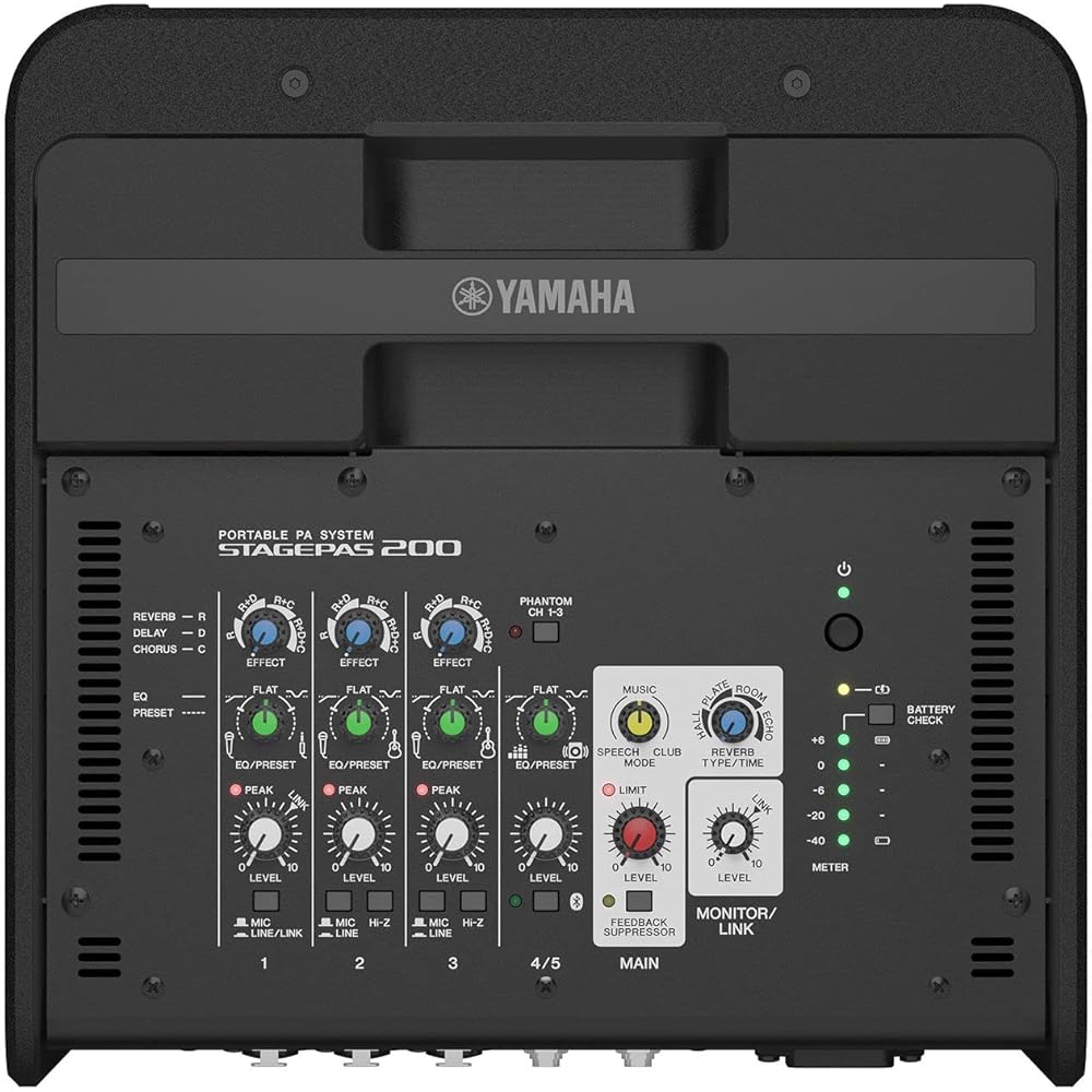 YAMAHA YAMAHA Portable PA System, 180W, Dynamic Power, 5-Channel, Built-in Digital Mixer, Bluetoo...