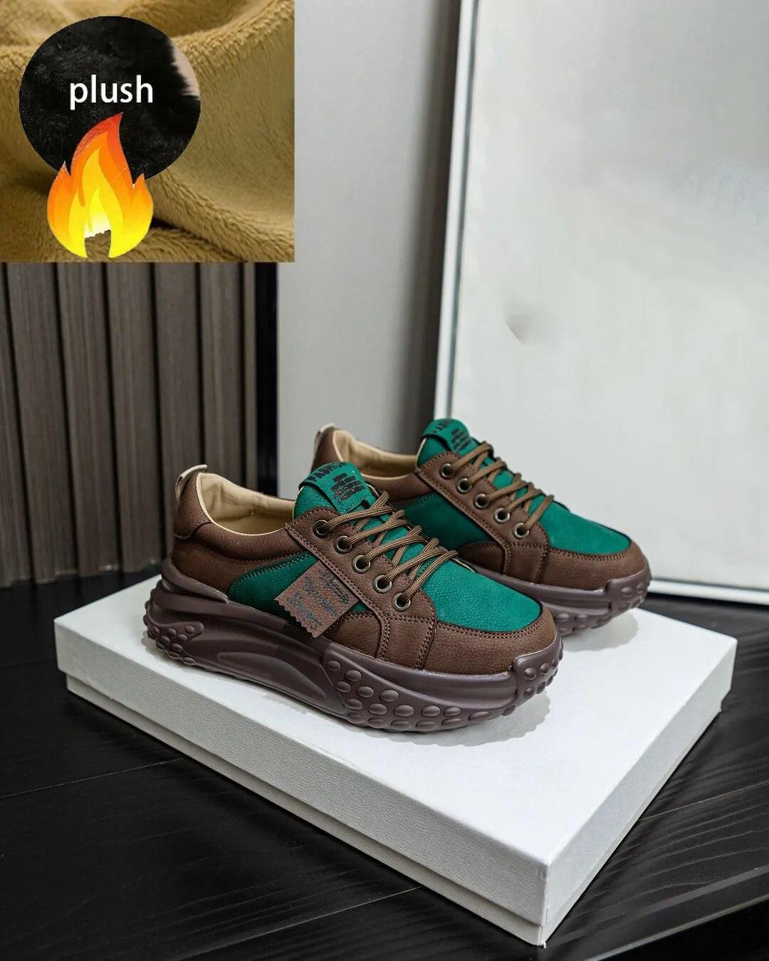 Fujin 6 см замшевые повседневные массивные кроссовки из натуральной кожи на платформе вулканизированная танкетка разноцветные женские удобные туфли-лодочки модная женская обувь 33 4679₽