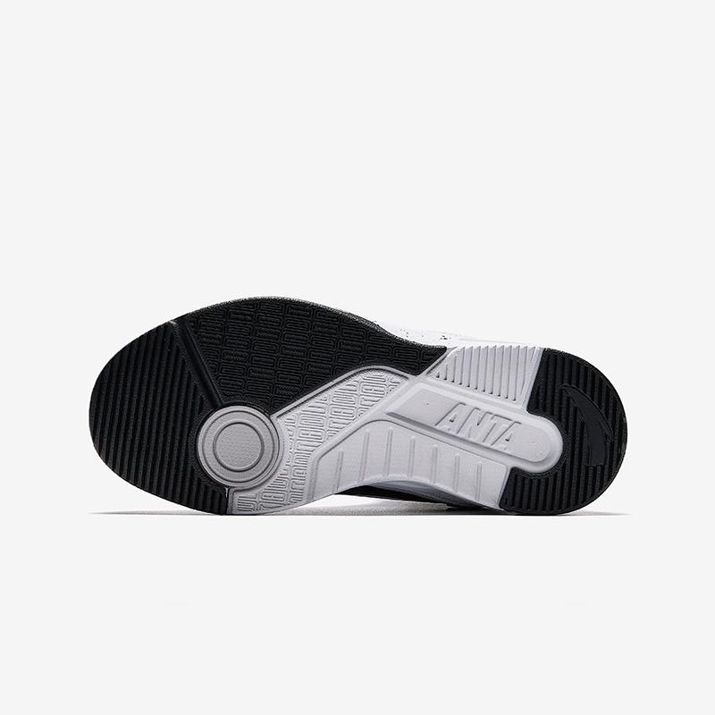 Anta Kids High-Top Fashionable Comfortable Versatile Slip-Resistant Wear-Resistant Breathable Skate Shoes Men Sneakers White Black 312448032-2