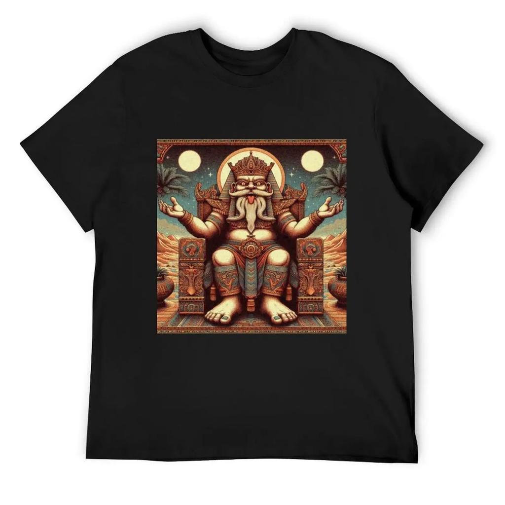 Egyptian Gods Series_ Bes T-Shirt blue lock man t shirt graphic tee shirt football t shirt t for men
