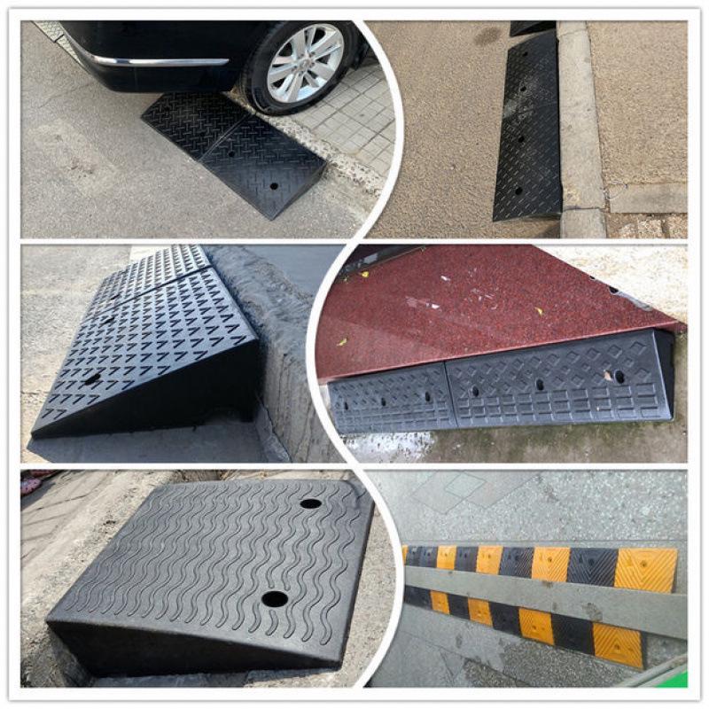 Rubber and Plastic Sloped Threshold Ramp Pad