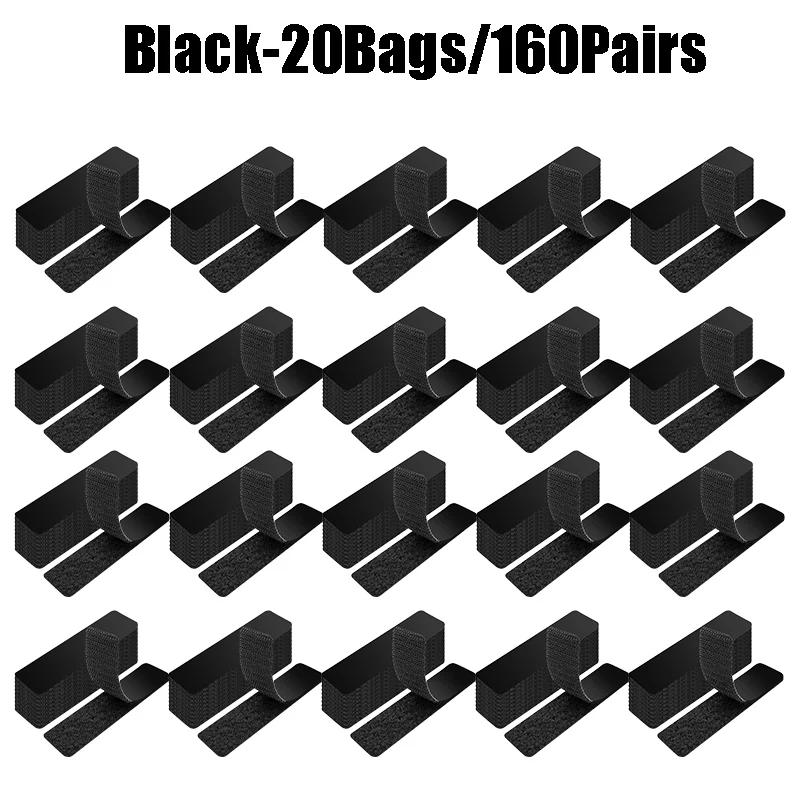 Reusable Hook and Loop Adhesive Strips 15LB Heavy Duty Double Sided Tape Damage Free Wall Hanging for Decorations Tools Storage