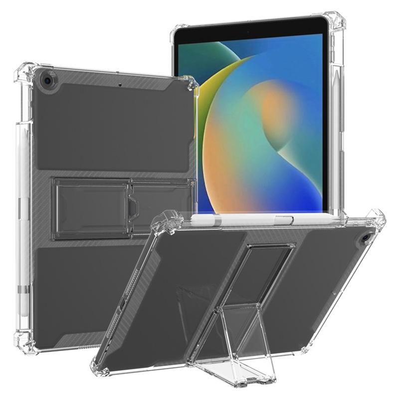 For iPad 10.2 (2021)/(2019)/(2020) Case Airbag Corner Tablet TPU Cover with PC Kickstand