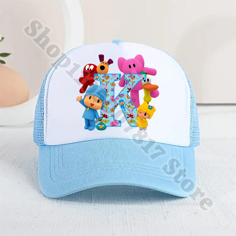 Kids Cartoon Cute Caps Summer Casual Sunbonnet Pocoyoed Anime Printed Baseball Cap for Boy Girl Children Hat Birthday Gifts