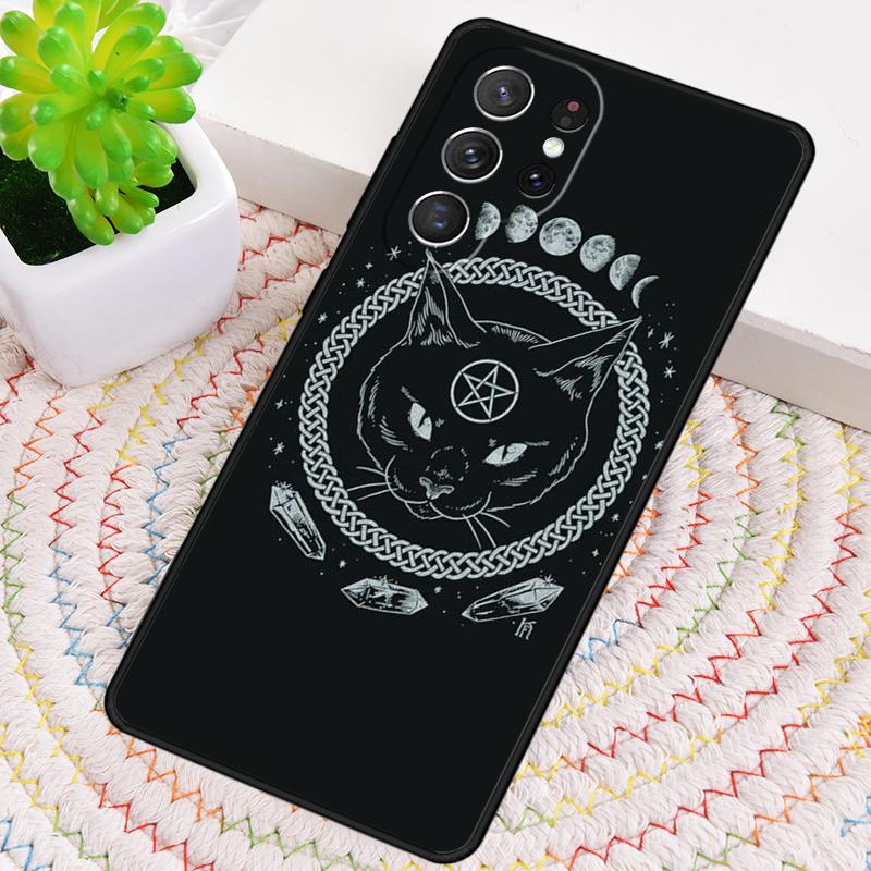 Witches Cat Moon TPU Phone Case For Samsung Galaxy Note 10 Pro S26 S25 S24 S23 S22 Ultra Plus S21 FE S20 Shockproof Cover