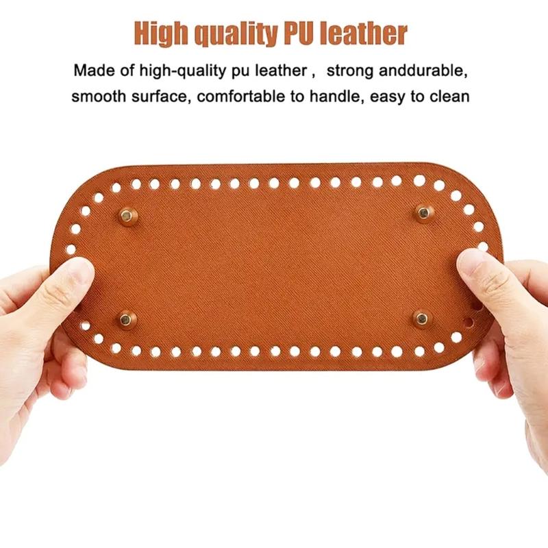 Bag Bases for Crochet 22x10cm 8x18cm Crochet Bag Bottom Bases Leather Bag Bottom Oval Round Rectangle Bottom Bag Bases
