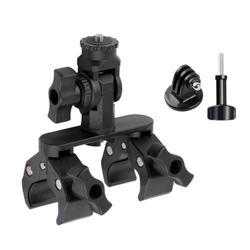 Universal Camera Holder Clamp Mount For Bikes Featuring Complete 360°rotatable 210°tilt Movement Secure Grip Design