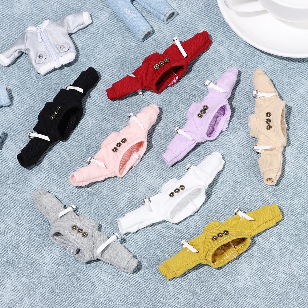 19 Styles 1/12 Dolls Kids Gift Toys PU Leather Jackets Fashion Ripped Pants Hoodies Doll Jeans
