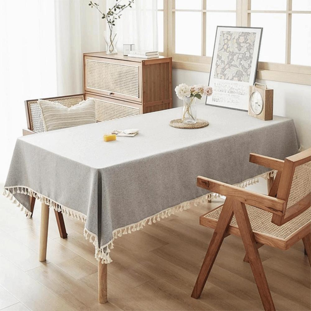 Oil-proof Rural Style Textured Tablecloth Rectangular Table Decoration Table Runner  Living Room