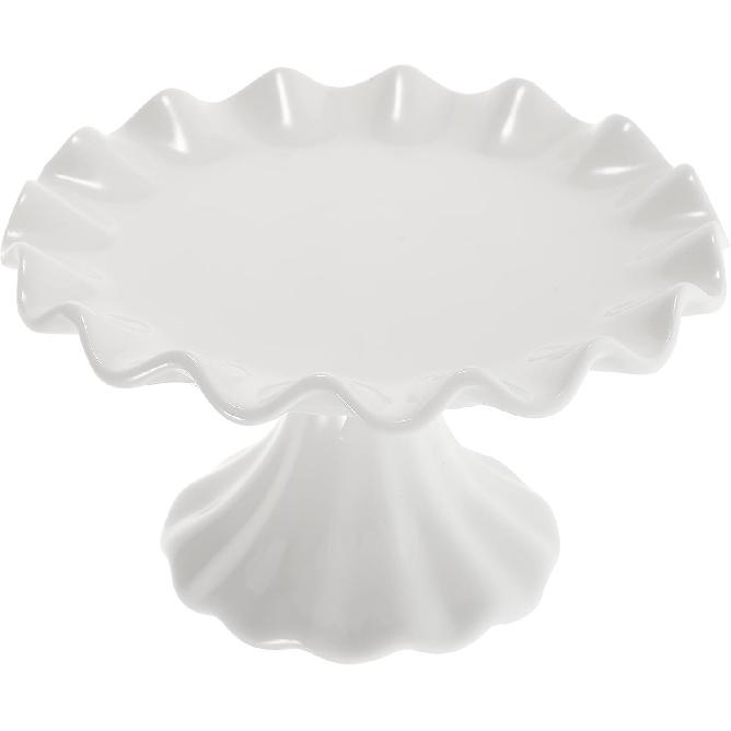 Ciieeo Ceramic Footed Bowl Small Raised Fruit Serving Tray Porcelain Pedestal Bowl Candy Snack Cake Display Stand for Birthday Holiday Party 5.5 Inch