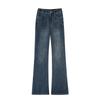Design-Sense Retro High-Waist Schlagjeans Übergröße für Damen - Nicht klebend, Figurschmeichelnd, Hüftbedeckend Herbst/Winter Stil