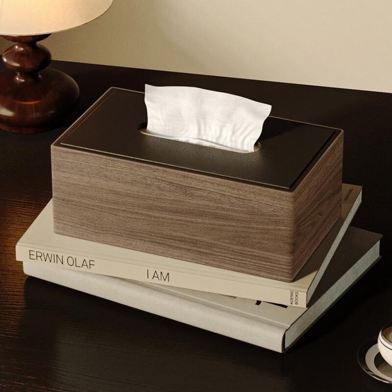 Household Wood Grain Tissue Box