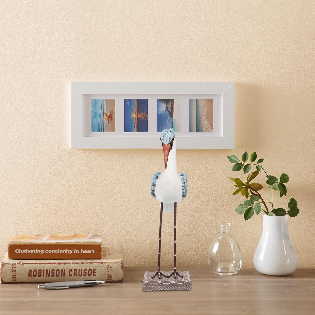 Stylish Wooden Seagull Decoration Finely Crafted Coastal Seabird Ornament Elegant Home Living Room Bedroom Office Window Study
