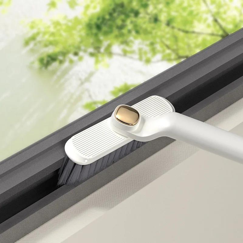 Multifunctional Rotating Crevice Cleaning Brush for Bathroom and Kitchen, 2-in-1 Cleaning Brush for Crevice and Surface Cleaning