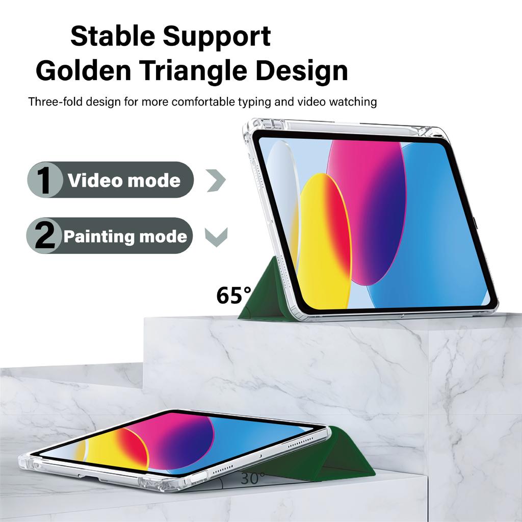 Suitable for ipad 10th 11th generation A16 11 inch , Crystal Clear Case with Pencil Slot, Auto Sleep Wake, Acrylic material
