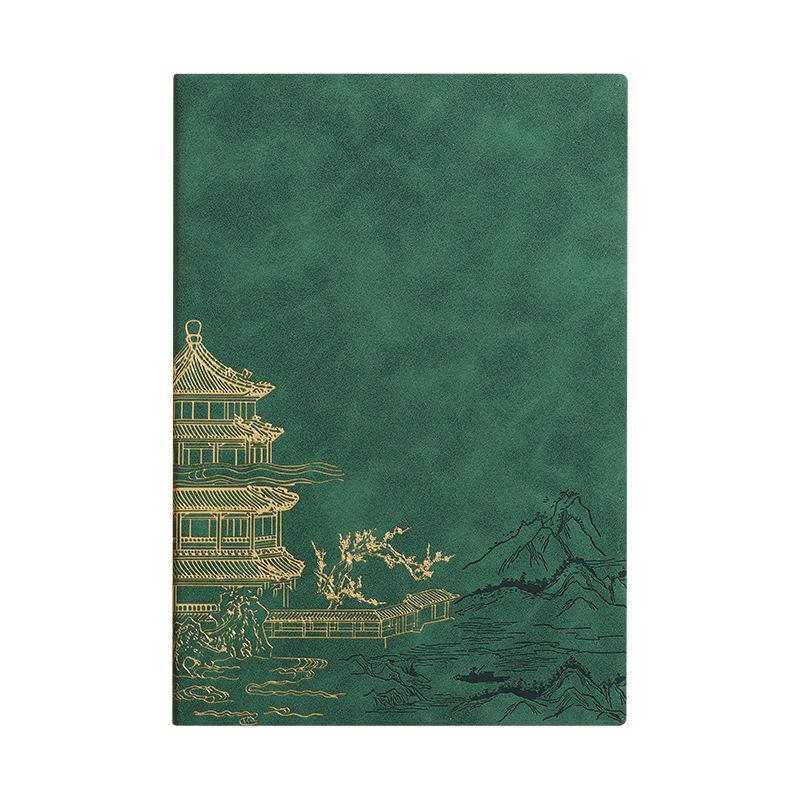 A5 Chinese Tide Custom Logo Soft Leather Notebook - High Appearance for Office and Meetings