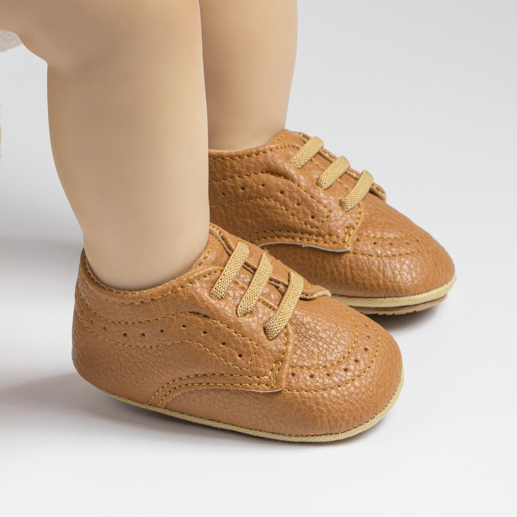 Neugeborene Babyschuhe Freizeit Baby Mädchen Junge PU-Leder Kleinkind Kleinkind Rutschfeste Sportschuhe Erste Schritte Sneaker