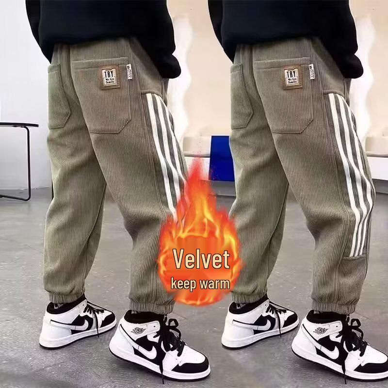 

Boys Fleece Sweatpants - Winter Fashion Sportswear for Kids 110 cm
