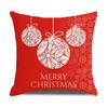 New Red and White Christmas Pillowcase Homewares Cartoon Elk Linen Sofa Pillowcase