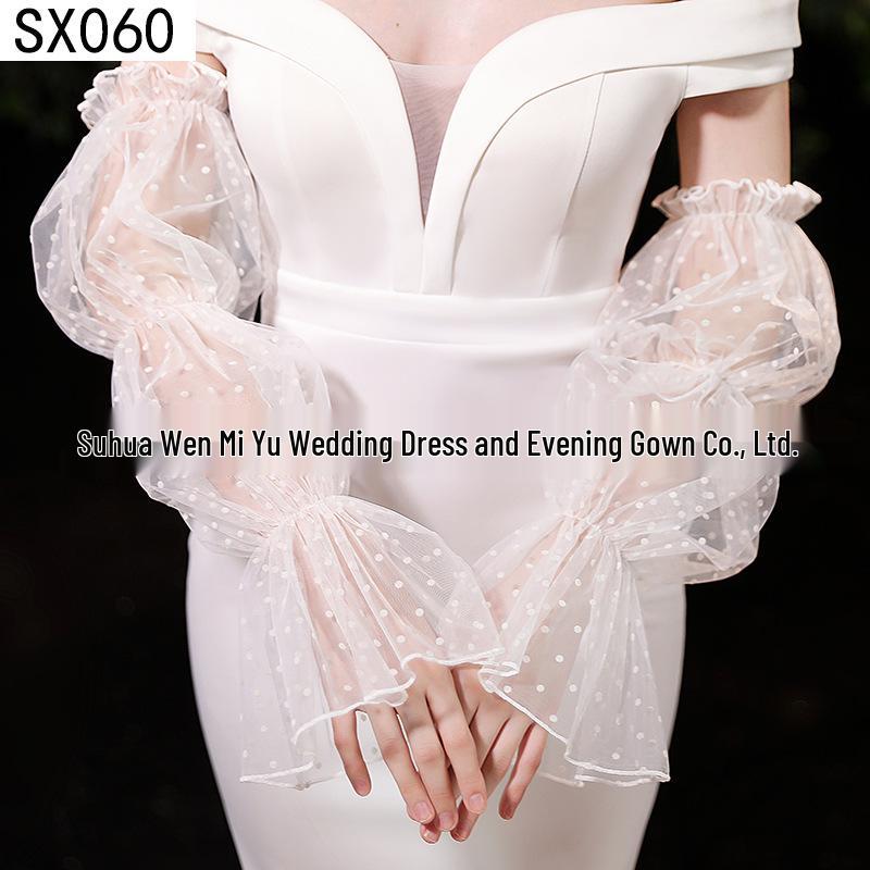Elegant Pearl Bow Wedding Gloves - French Aesthetic for Bridal Portrait Styling