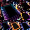 Neon LED 3D Illusion Spiral Grid Tunnel Carpet Visual Impact Gaming Esports Room Carpet Living Room Home Decoration Gift