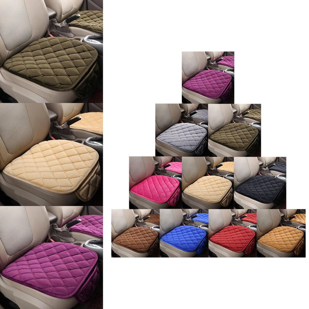 Plush Winter 1pc Anti Slip Auto Car Seat Cover Pad Lattice Pattern Cushion Chair