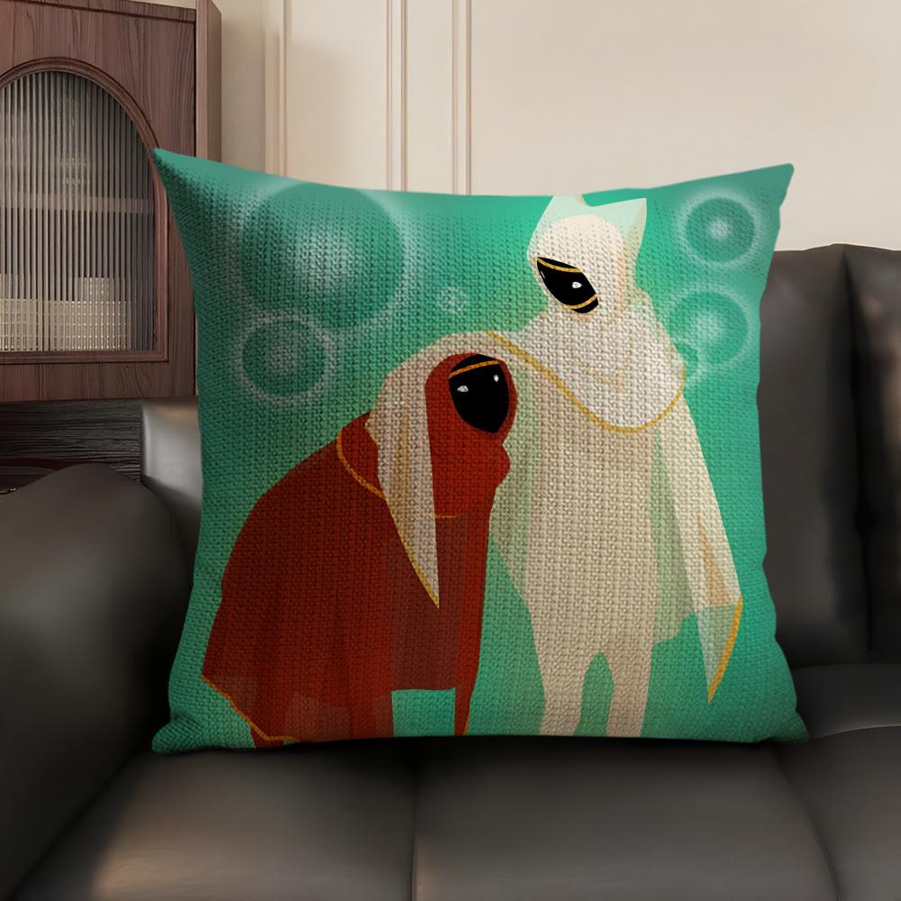 

Landscape Game MMonument Valley Pillow Case DoubleSided Printing Short Plush Sofa Cushion Cover Bedroom Bedside Pillow 30X30cm