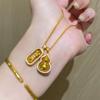 Chopin Necklace: Pixiu Vajra Diamond Gourd Pendant Layered Clavicle Chain