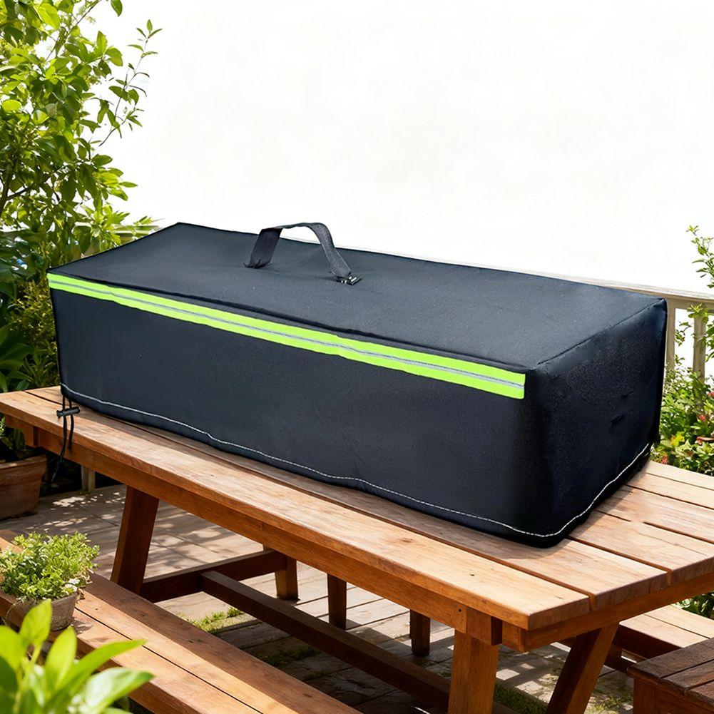 1PC Outdoor Firepit-Cover 75*25*22cm 28" Rectangular Tabletop Firepit-Cover With Glow In Dark Stripe,Waterproof Dust Covers