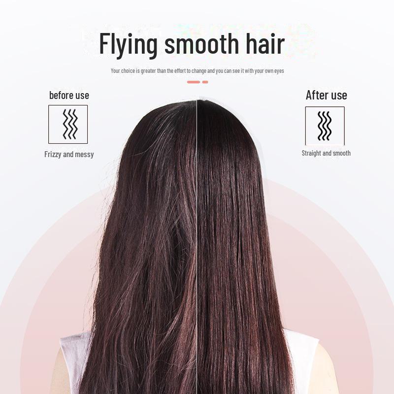 Negative Ion Dual-Purpose Hair Comb: Straightens & Curls Without Damage