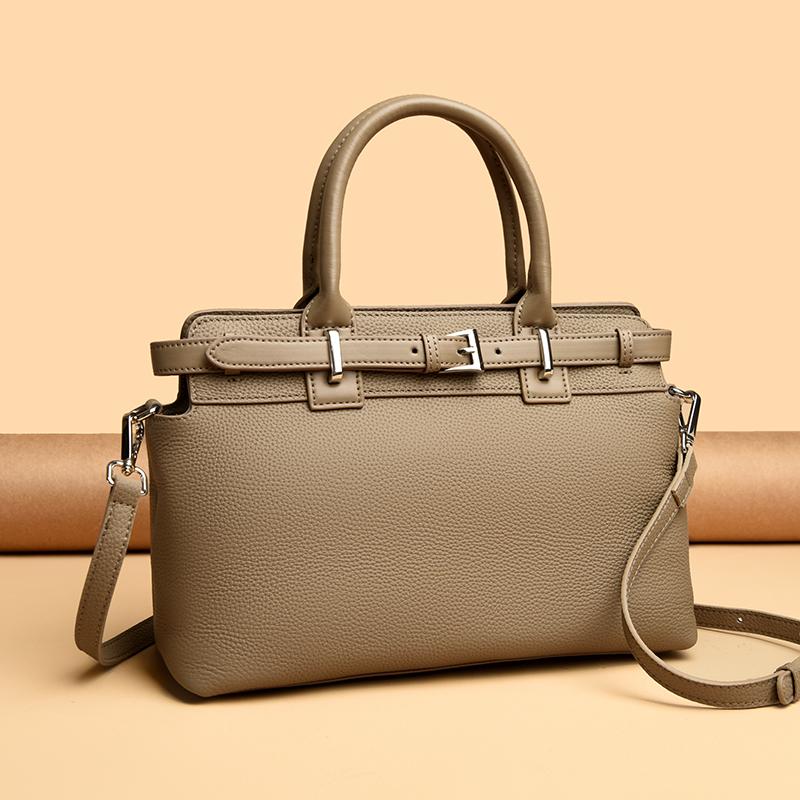 Luxury Large Capacity Cowhide Women's Capacity Shoulder Bag Retro Genuine Leather Female Handbags Purses Designer Women Tote Bag