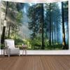 Majestic Tree Forest Tapestry Vibrant Green Home Wall Decor Aesthetic Nature Charm Room Decorating Item