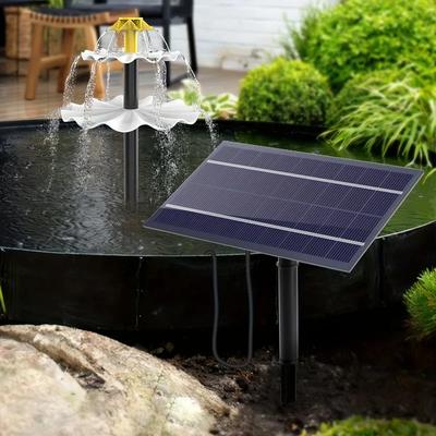 Nieuwe Waterstroom Zonnefontein, Groot Zonnepaneel voor Zonne Tuinfontein Tuin Zwembad Fontein, Nep Bergfontein
