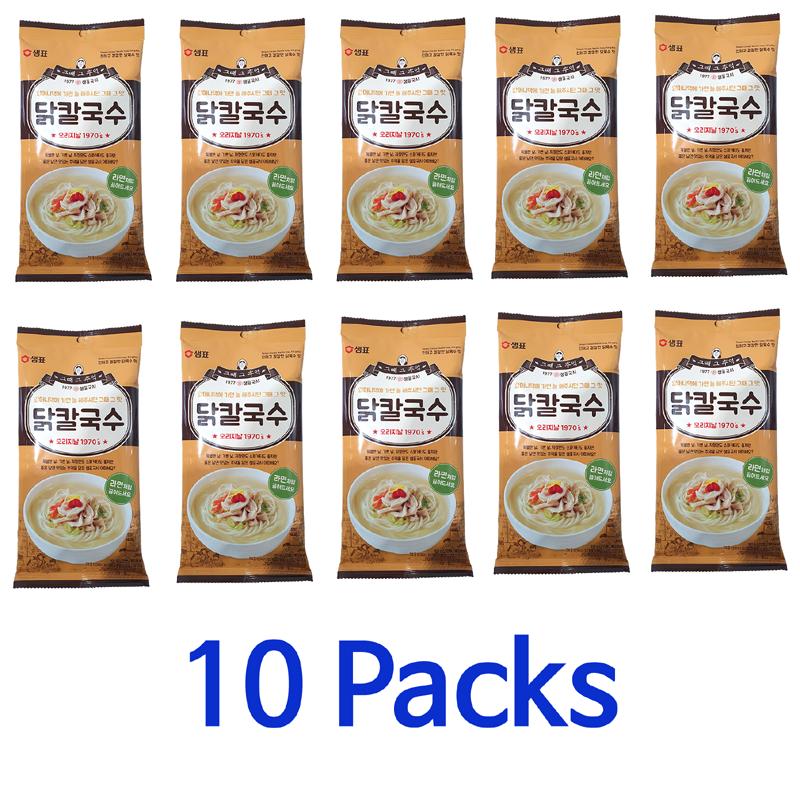 Chicken Broth Noodles Meal Kit Type Ramen Spicy Taste Korea Food 101g (10 Packs)