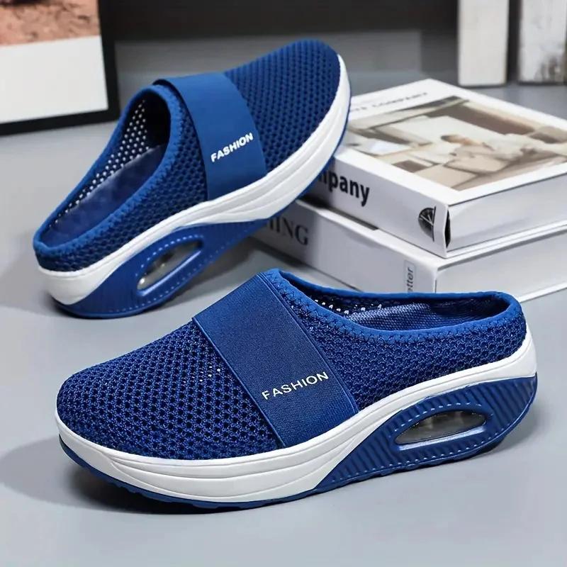 Women Sneakers Air Cushion Slip-On Orthopedic Platform Shoes for Women Mesh Lightweight Wedge Women Sneakers Zapatos De Mujer