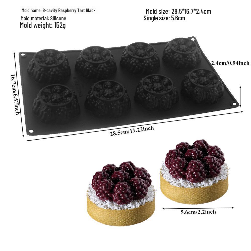 3D Fruchtmousse Silikon Kuchenformen: Birne, Apfel, Ananas, Pfirsich, Durian, Himbeere.
